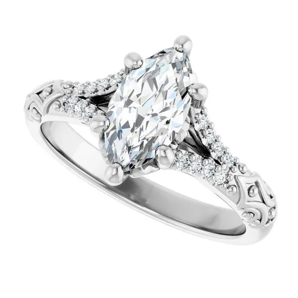 Solitaire Sculptural Engagement Ring Image 5 Shipley's Fine Jewelry Hampstead, MD
