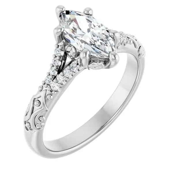 Solitaire Sculptural Engagement Ring Natale Jewelers Sewell, NJ