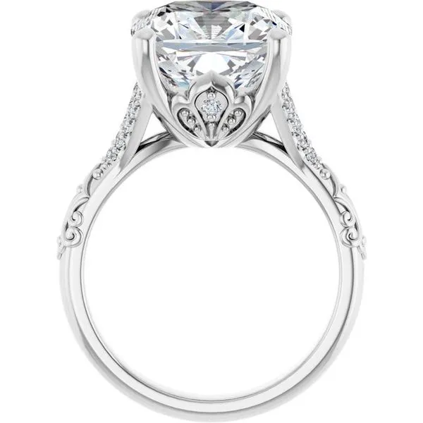 Solitaire Sculptural Engagement Ring Image 2 Berilian Jewelers Folsom, CA