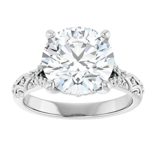 Solitaire Sculptural Engagement Ring Image 3 Shipley's Fine Jewelry Hampstead, MD
