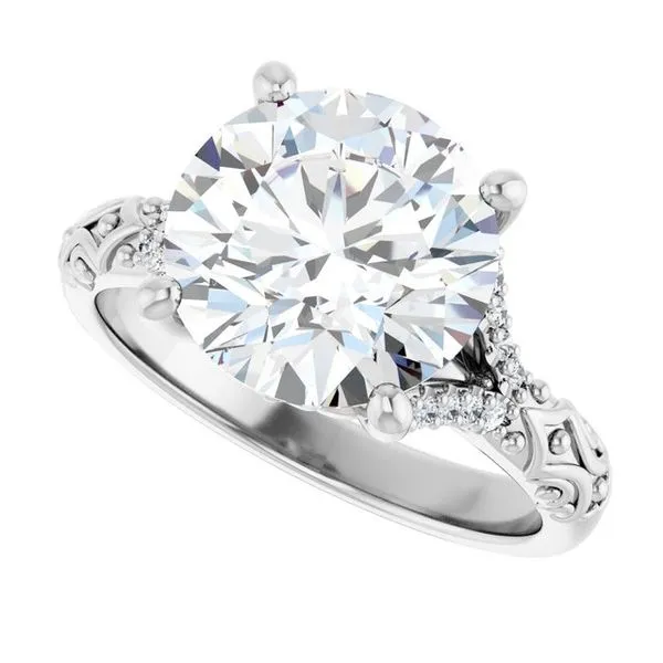 Solitaire Sculptural Engagement Ring Image 5 Shipley's Fine Jewelry Hampstead, MD