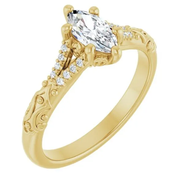 Solitaire Sculptural Engagement Ring Shipley's Fine Jewelry Hampstead, MD