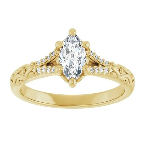 Solitaire Sculptural Engagement Ring Image 3 Shipley's Fine Jewelry Hampstead, MD