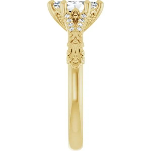 Solitaire Sculptural Engagement Ring Image 4 Natale Jewelers Sewell, NJ