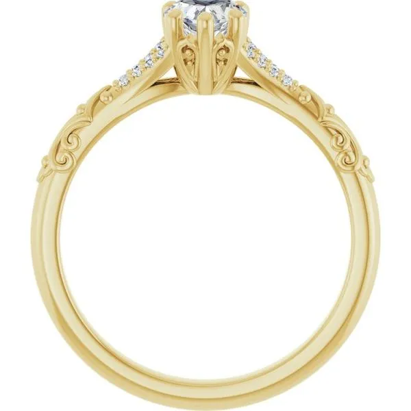 Solitaire Sculptural Engagement Ring Image 2 Berilian Jewelers Folsom, CA