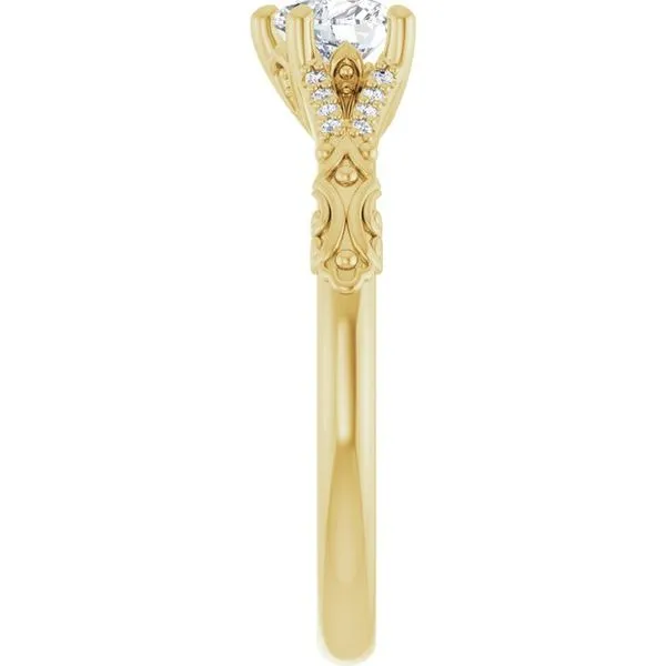 Solitaire Sculptural Engagement Ring Image 4 Berilian Jewelers Folsom, CA