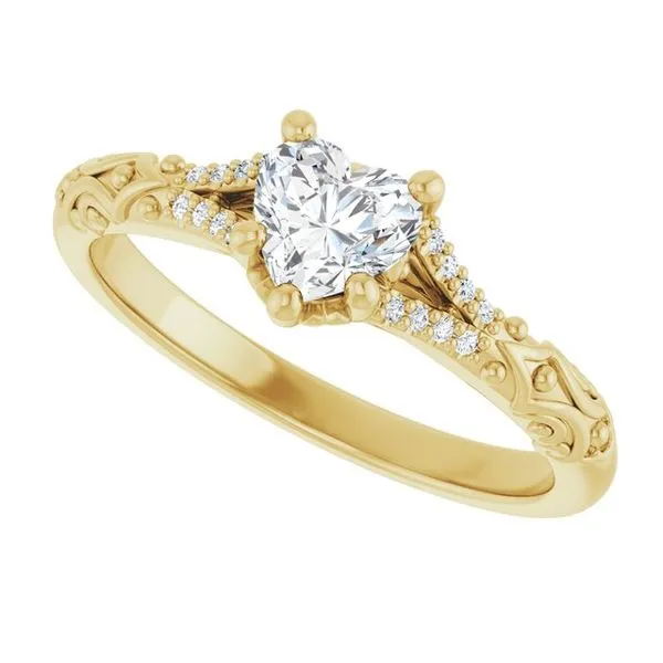 Solitaire Sculptural Engagement Ring Image 5 Berilian Jewelers Folsom, CA