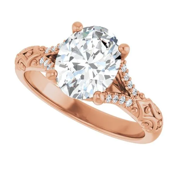 Solitaire Sculptural Engagement Ring Image 5 Natale Jewelers Sewell, NJ