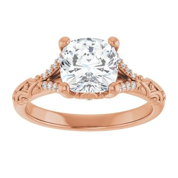 Solitaire Sculptural Engagement Ring Image 3 Natale Jewelers Sewell, NJ
