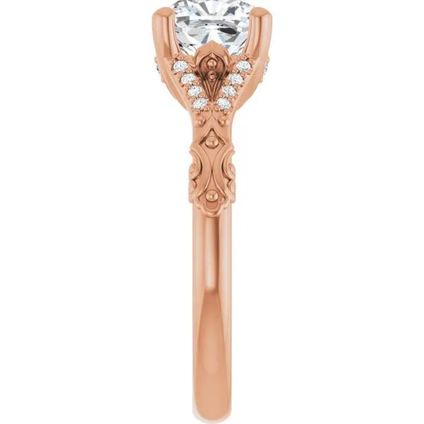 Solitaire Sculptural Engagement Ring Image 4 Natale Jewelers Sewell, NJ