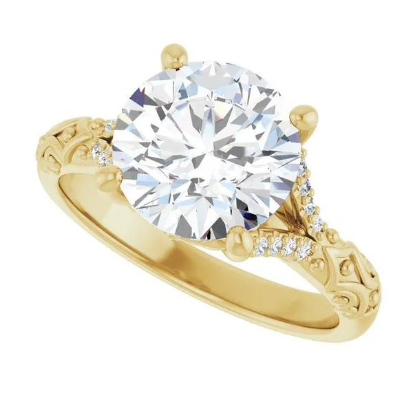 Solitaire Sculptural Engagement Ring Image 5 Shipley's Fine Jewelry Hampstead, MD