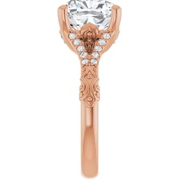 Solitaire Sculptural Engagement Ring Image 4 Natale Jewelers Sewell, NJ