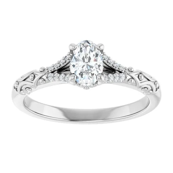 Solitaire Sculptural Engagement Ring Image 3 Shipley's Fine Jewelry Hampstead, MD