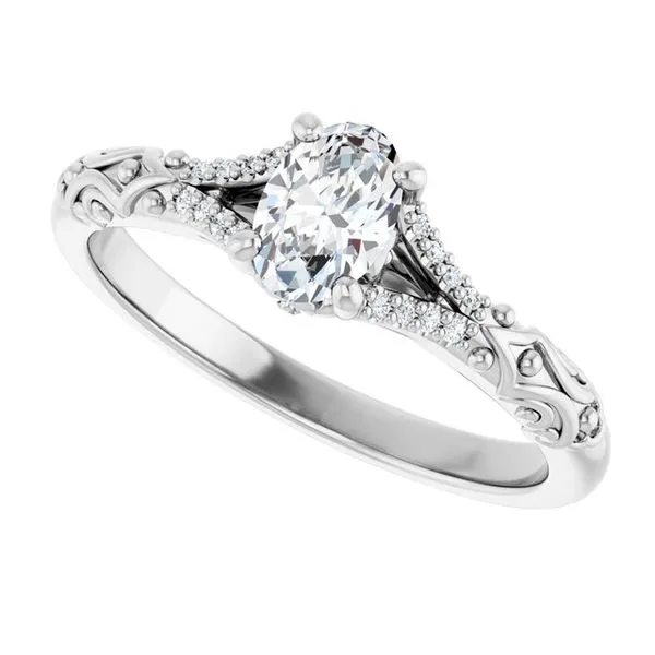 Solitaire Sculptural Engagement Ring Image 5 Shipley's Fine Jewelry Hampstead, MD