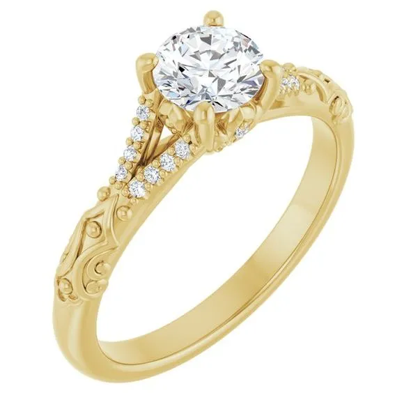 Solitaire Sculptural Engagement Ring Natale Jewelers Sewell, NJ
