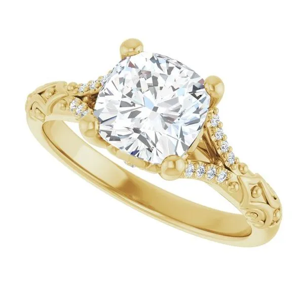 Solitaire Sculptural Engagement Ring Image 5 Shipley's Fine Jewelry Hampstead, MD
