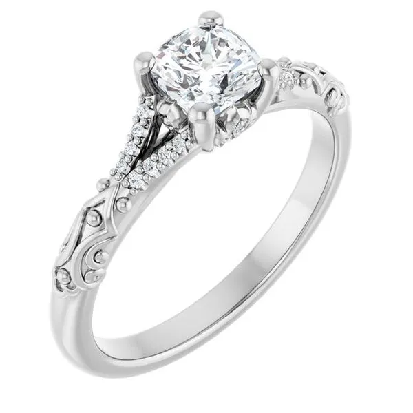 Solitaire Sculptural Engagement Ring Natale Jewelers Sewell, NJ