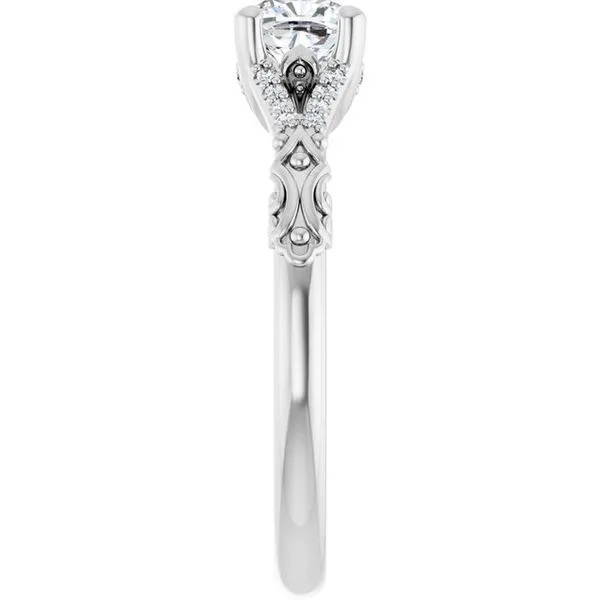 Solitaire Sculptural Engagement Ring Image 4 Natale Jewelers Sewell, NJ