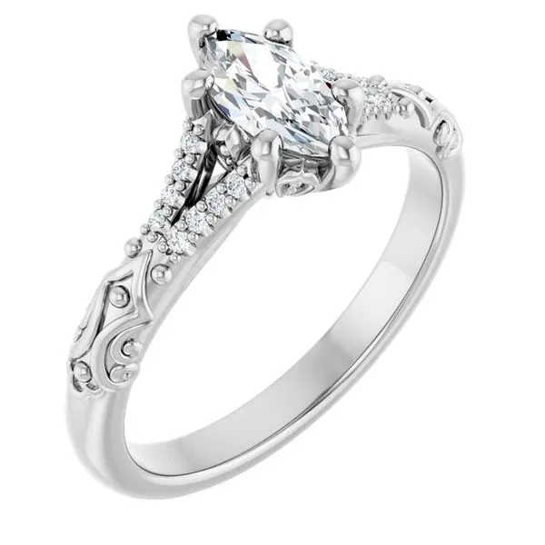Solitaire Sculptural Engagement Ring Natale Jewelers Sewell, NJ