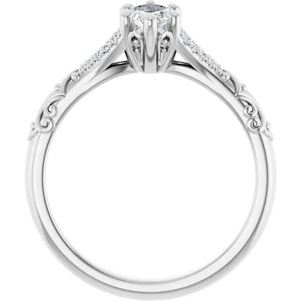 Solitaire Sculptural Engagement Ring Image 2 Natale Jewelers Sewell, NJ