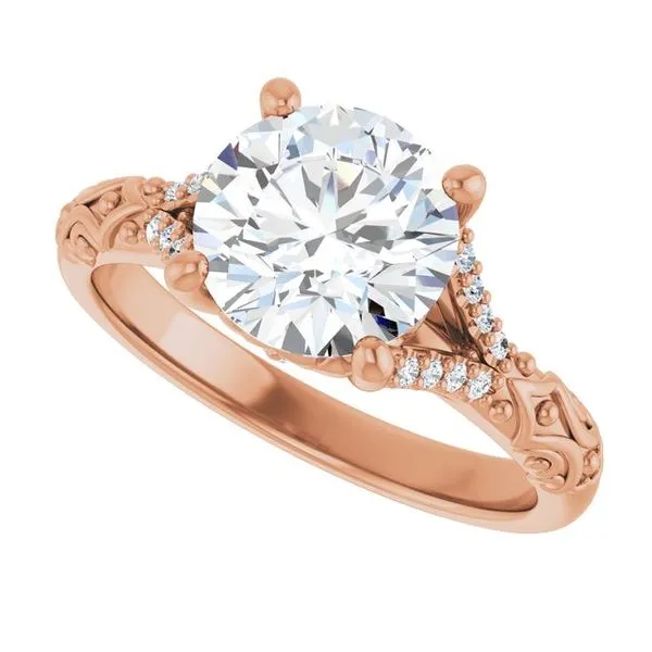 Solitaire Sculptural Engagement Ring Image 5 Natale Jewelers Sewell, NJ