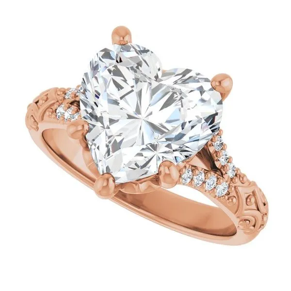 Solitaire Sculptural Engagement Ring Image 5 Natale Jewelers Sewell, NJ