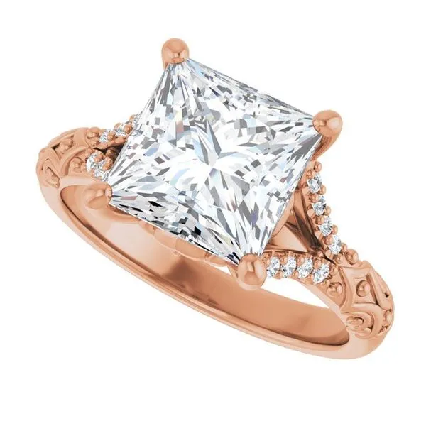 Solitaire Sculptural Engagement Ring Image 5 Natale Jewelers Sewell, NJ