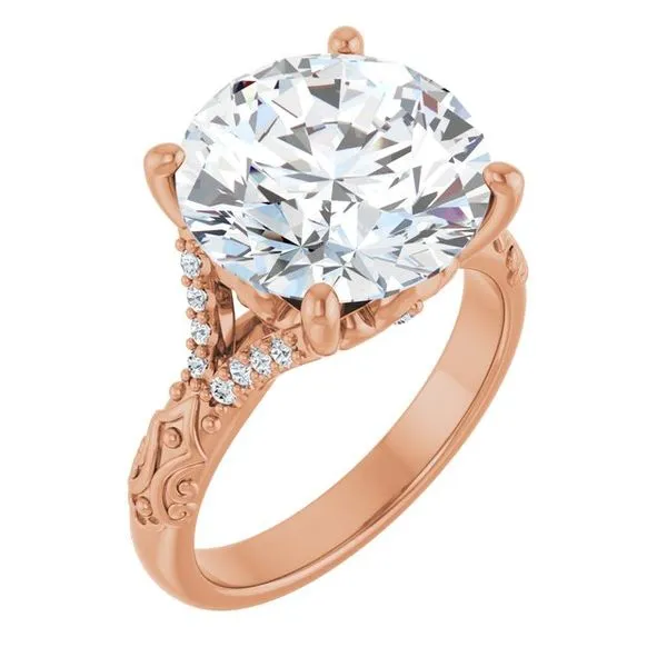 Solitaire Sculptural Engagement Ring Natale Jewelers Sewell, NJ
