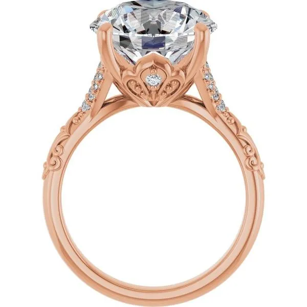 Solitaire Sculptural Engagement Ring Image 2 Natale Jewelers Sewell, NJ