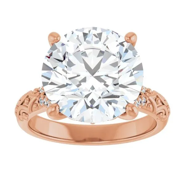 Solitaire Sculptural Engagement Ring Image 3 Natale Jewelers Sewell, NJ