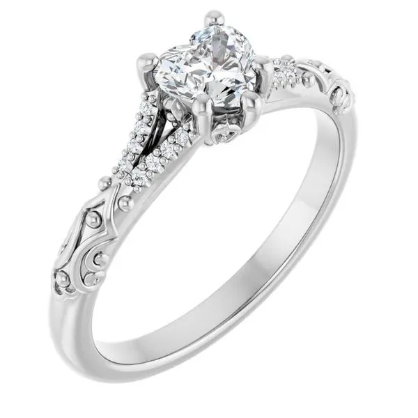 Solitaire Sculptural Engagement Ring Berilian Jewelers Folsom, CA