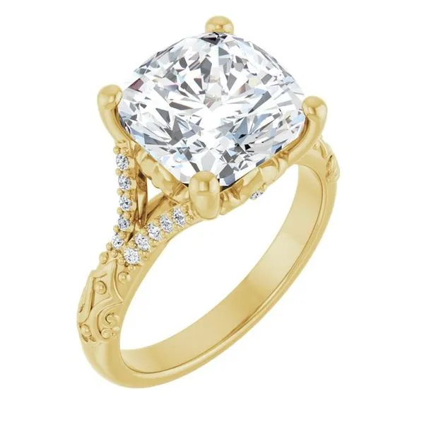 Solitaire Sculptural Engagement Ring Natale Jewelers Sewell, NJ