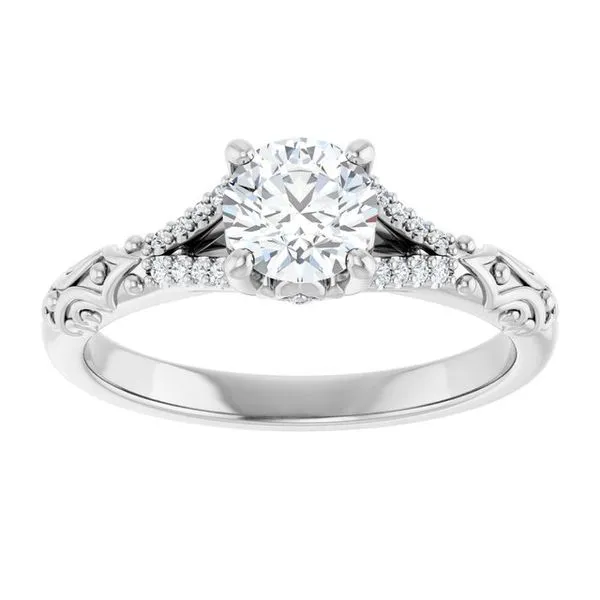 Solitaire Sculptural Engagement Ring Image 3 Shipley's Fine Jewelry Hampstead, MD