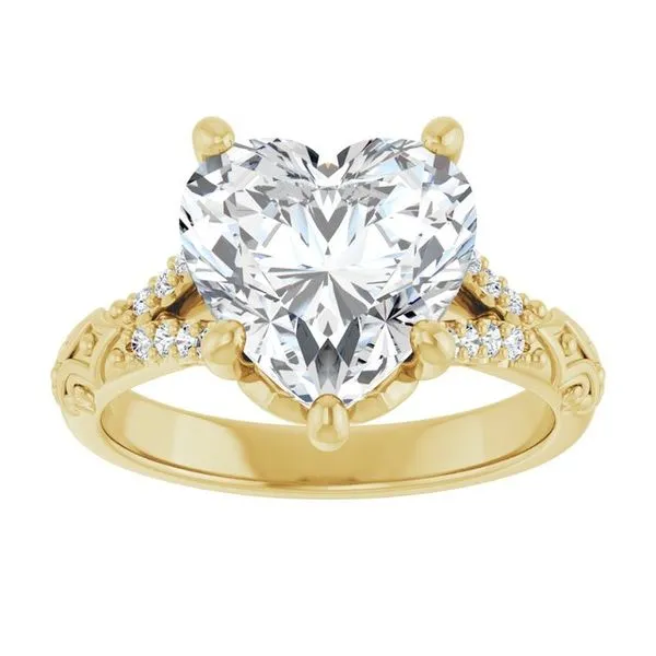 Solitaire Sculptural Engagement Ring Image 3 Natale Jewelers Sewell, NJ
