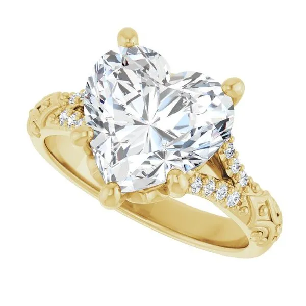 Solitaire Sculptural Engagement Ring Image 5 Natale Jewelers Sewell, NJ