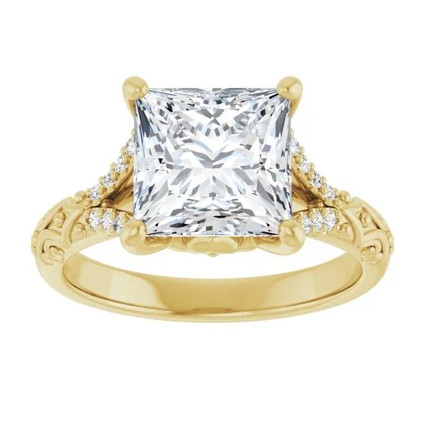 Solitaire Sculptural Engagement Ring Image 3 Berilian Jewelers Folsom, CA