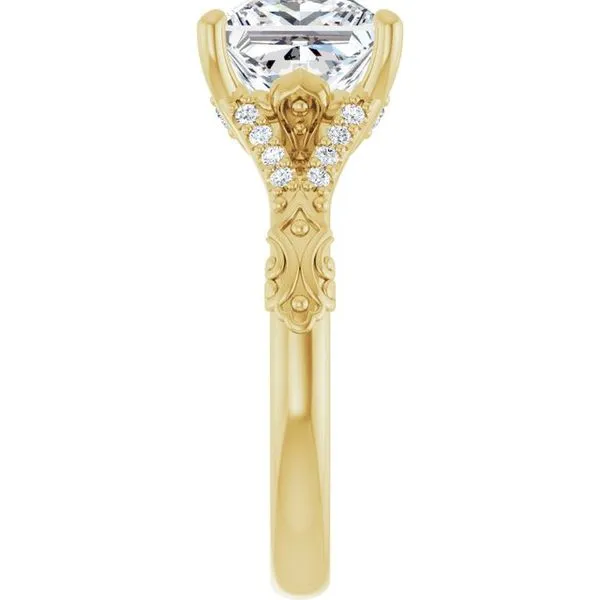 Solitaire Sculptural Engagement Ring Image 4 Berilian Jewelers Folsom, CA