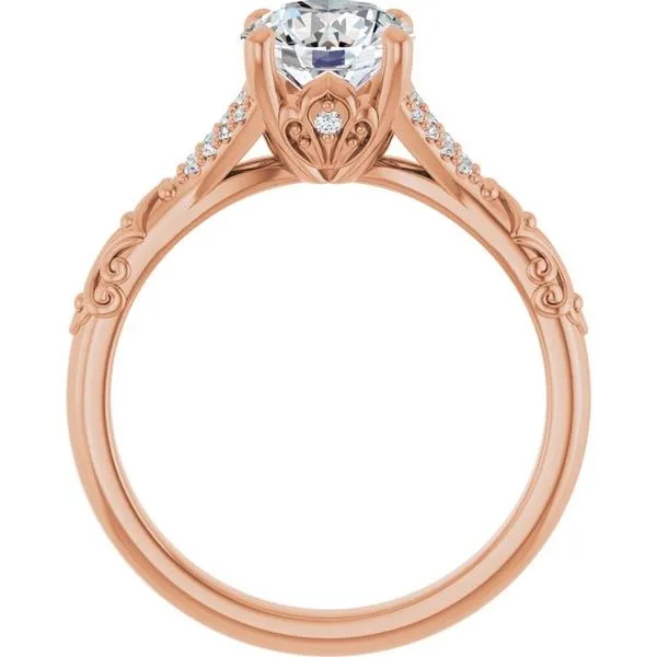 Solitaire Sculptural Engagement Ring Image 2 Natale Jewelers Sewell, NJ