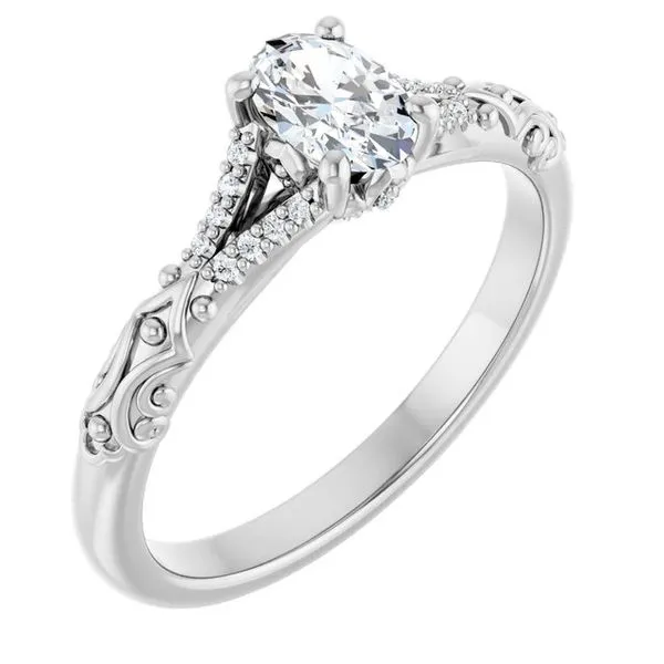 Solitaire Sculptural Engagement Ring Berilian Jewelers Folsom, CA