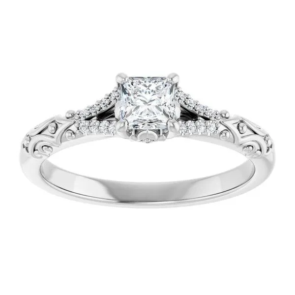Solitaire Sculptural Engagement Ring Image 3 Shipley's Fine Jewelry Hampstead, MD