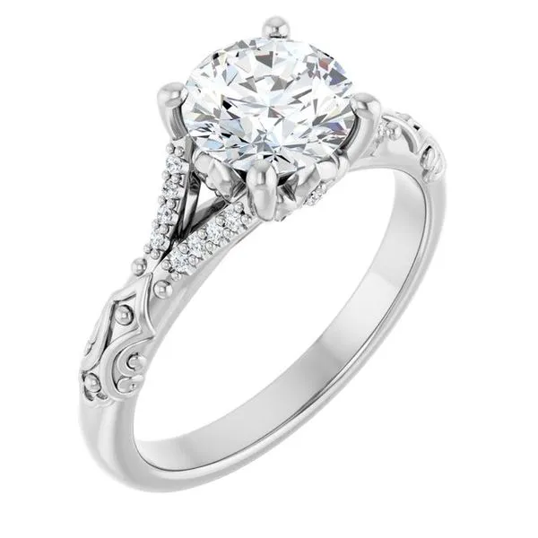 Solitaire Sculptural Engagement Ring Natale Jewelers Sewell, NJ