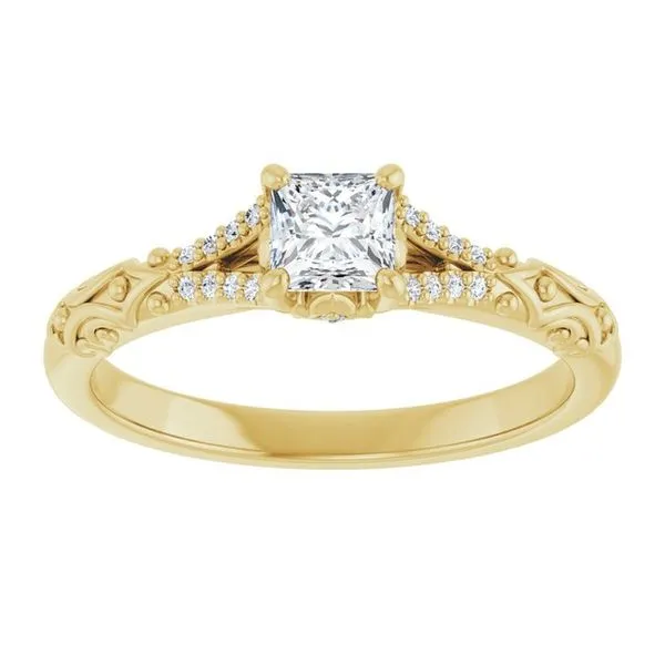 Solitaire Sculptural Engagement Ring Image 3 Shipley's Fine Jewelry Hampstead, MD
