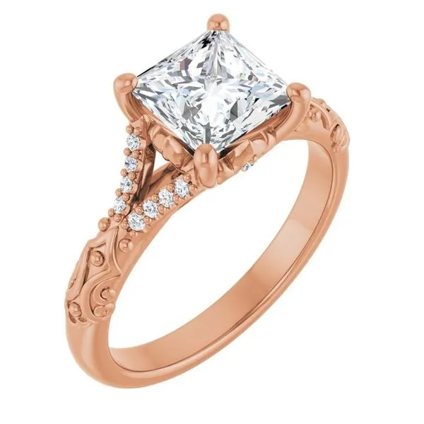 Solitaire Sculptural Engagement Ring Natale Jewelers Sewell, NJ
