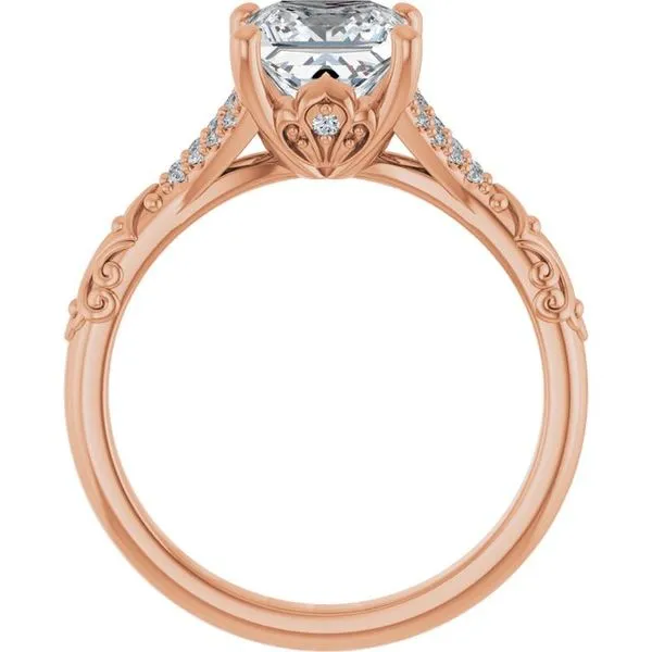 Solitaire Sculptural Engagement Ring Image 2 Natale Jewelers Sewell, NJ