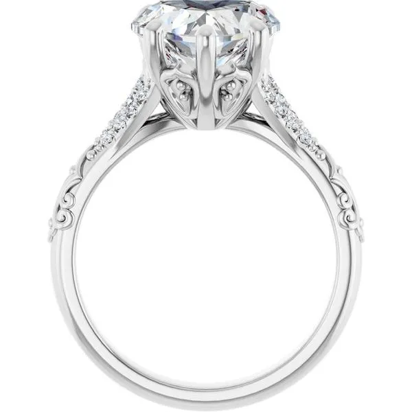 Solitaire Sculptural Engagement Ring Image 2 Berilian Jewelers Folsom, CA