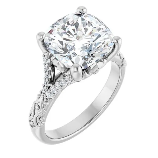 Solitaire Sculptural Engagement Ring Natale Jewelers Sewell, NJ