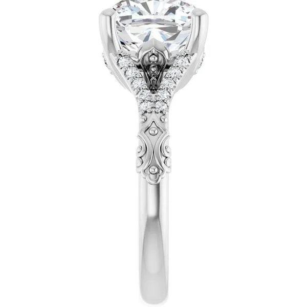 Solitaire Sculptural Engagement Ring Image 4 Berilian Jewelers Folsom, CA