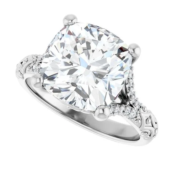 Solitaire Sculptural Engagement Ring Image 5 Berilian Jewelers Folsom, CA