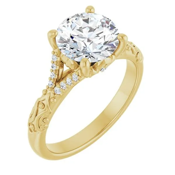 Solitaire Sculptural Engagement Ring Natale Jewelers Sewell, NJ