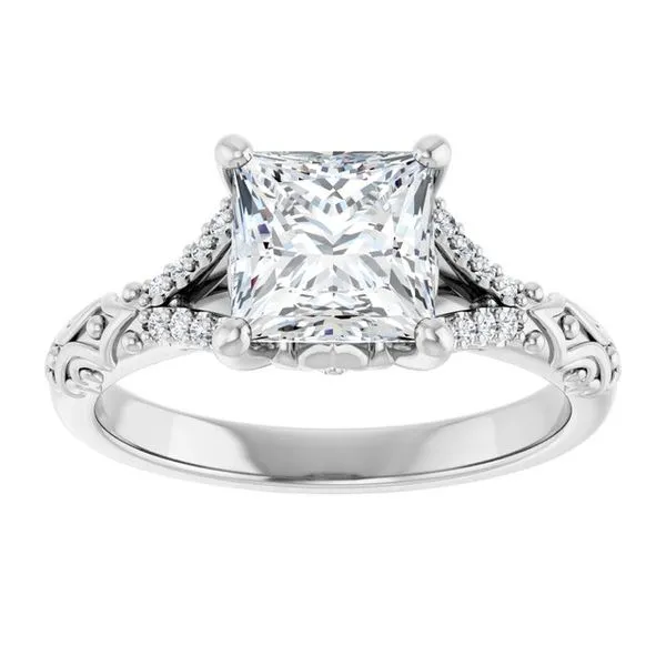 Solitaire Sculptural Engagement Ring Image 3 Shipley's Fine Jewelry Hampstead, MD